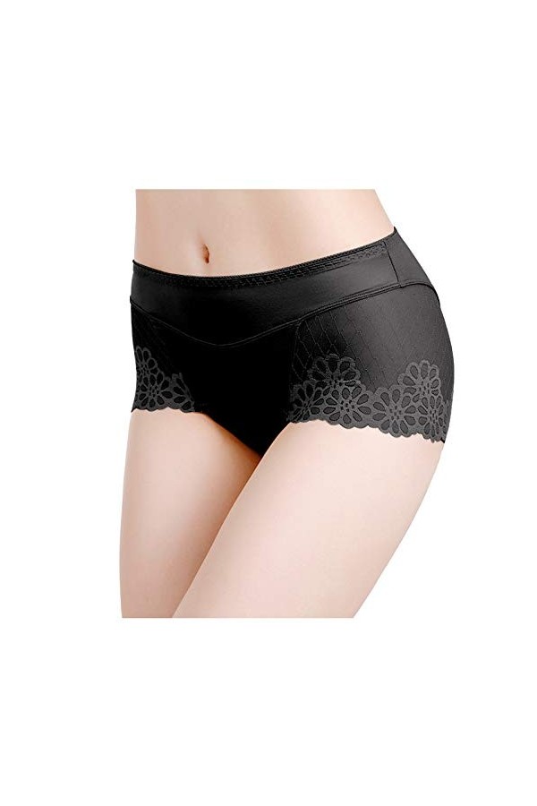 Culotte en Dentelle Transparente pour Dames Sexy de Grande Taille en Coton Creux de qualité Respirante Lingerie Homme Transpa