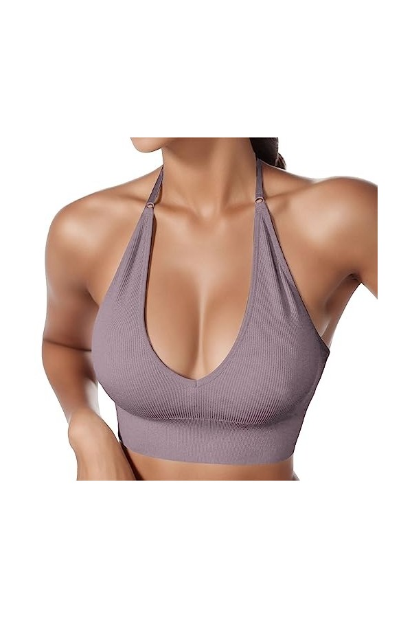 Briskorry Haut dos nu pour femme - Dos nu - Partie sexy, A1-violet., M