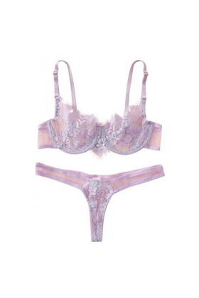 Vêtements De Nuit Femme Dentelle Ensemble Soutien Gorge et String Sexy Lingerie Sexy Ensemble Erotique sous-Vetements 2 Pièce
