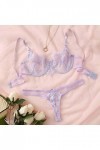Vêtements De Nuit Femme Dentelle Ensemble Soutien Gorge et String Sexy Lingerie Sexy Ensemble Erotique sous-Vetements 2 Pièce