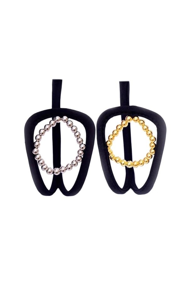 [Lot de 5] Sousêtements String élégants pour Femmes – Ensemble Culottes et Slips Confortables – Culottes luxueuses dorées et 