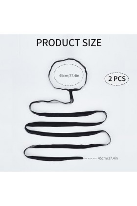 AMIJOUX 2 Pièces Bandes de Jambes Élastiques Noires, Sangles de Jambe Croisées Rave pour Femmes, Accessoire de Tenue de Jarre