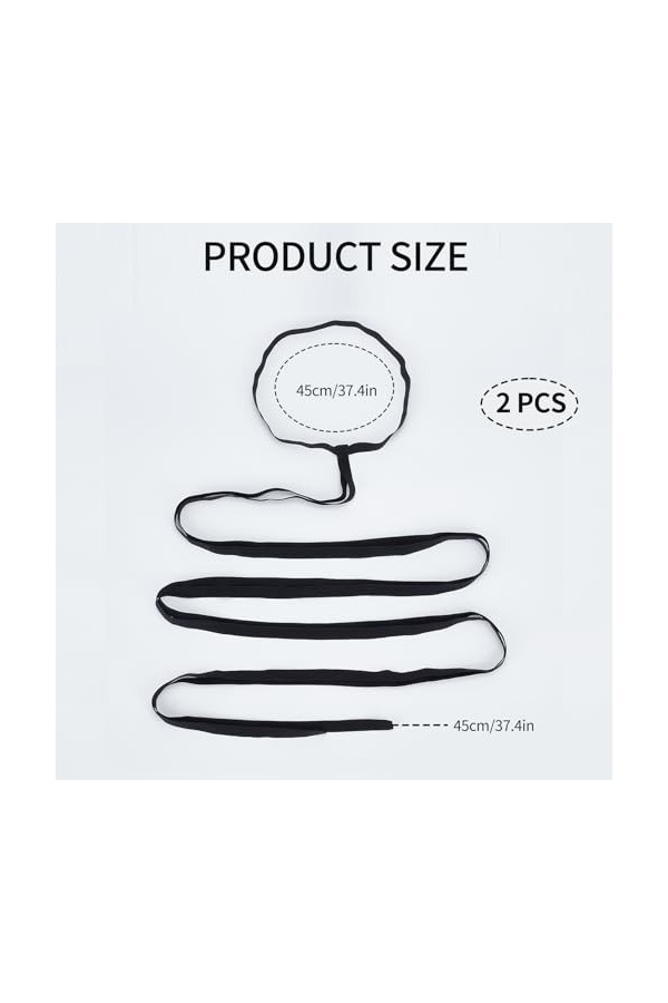 AMIJOUX 2 Pièces Bandes de Jambes Élastiques Noires, Sangles de Jambe Croisées Rave pour Femmes, Accessoire de Tenue de Jarre