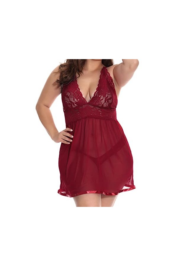 Lingerie Femme Sexy Ensemble Homme Sexy Hot y.2k Plus Taille de Mode Maillage Pyjama Tissu Dentelle sous-vêtements Lingerie F