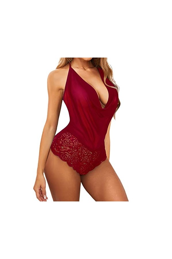 ADMAY Ensemble de sous-vêtements femme sexy dentelle soutien-gorge coton d23 lingerie jeu de rôle lingerie sexy femmes costum