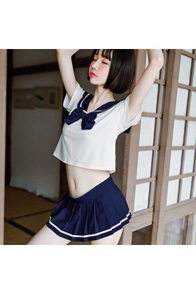 LDZYXY Costume femmes jupe imprimée costume marin chemise + mini - costume étudiant