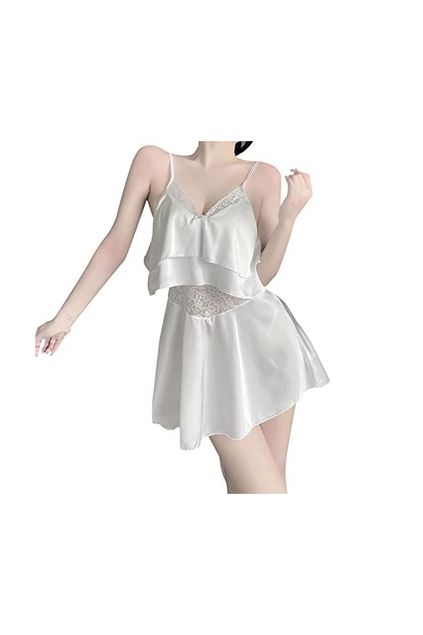 Lingerie Femme Sexy Ensemble Homme Sexy Hot y28.k Lingerie Sexy pour Femmes en Mousseline de Soie en Dentelle évider Sweet Ru