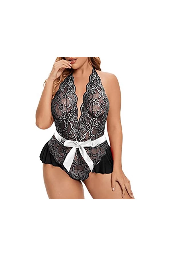 Sexy Saint Valentin Lingerie VêTements Lingeries Lingerie Résille Vêtements de Nuit Résille Creux Ensemble sous-Vêtements De 