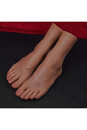 Générique Pied en Silicone, Modèle de Pied de Mannequin Homme Pied en Silicone Homme avec Phalanges pour Affichage Bijoux San