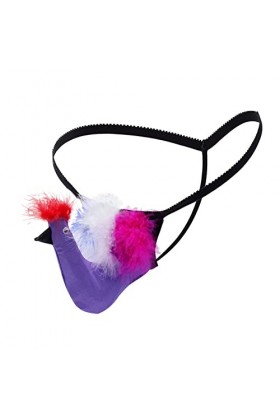 Générique Boxer Homme String Dentelle pour Homme Mens Simple Personnalité Mode Casual Sexy Mini String sous-Vêtements T Panta