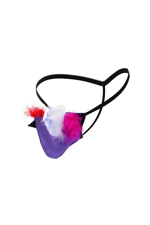 Générique Boxer Homme String Dentelle pour Homme Mens Simple Personnalité Mode Casual Sexy Mini String sous-Vêtements T Panta