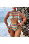 Veste de bikini de plage colorée pour femme, lingerie sexy, passion, résille, 2 pièces, Rose, taille unique