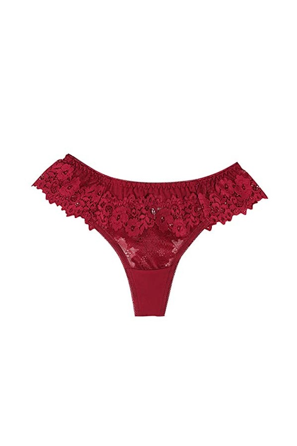 Culottes Femme Chic String Ouvert sous-Vetements Sexy Panties Dentelle Confortable Transparente Slips Lingerie Thong Erothiqu