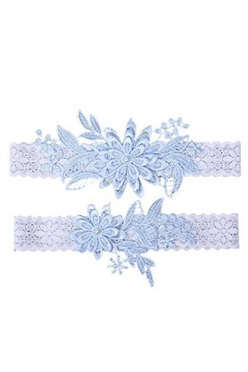 mimika Mariage - Dentelle Stretchy Prom Jarretière Cuisse Jarretière Daisy,Ceinture Jarretelles Florales, Cadeau Mariage Perl