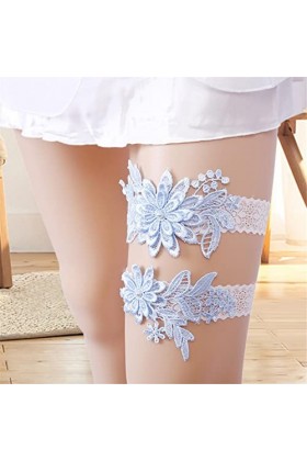 mimika Mariage - Dentelle Stretchy Prom Jarretière Cuisse Jarretière Daisy,Ceinture Jarretelles Florales, Cadeau Mariage Perl