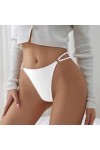 Culotte en dentelle sexy pour femme - Respirant - String - Taille moyenne - Sous-vêtements - Lingerie - String transparent - 