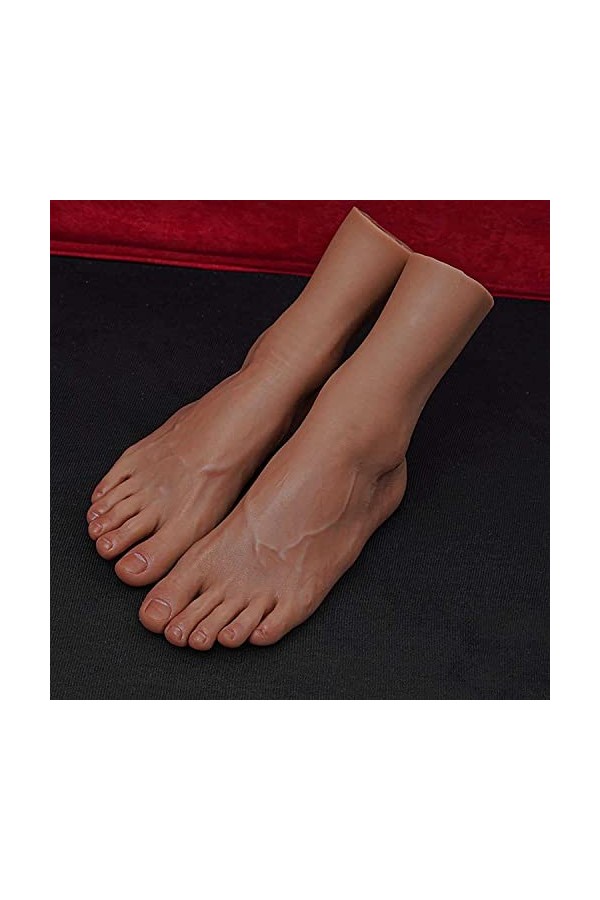 Générique Pied en Silicone, Modèle de Pied de Mannequin Homme Pied en Silicone Homme avec Phalanges pour Affichage Bijoux San