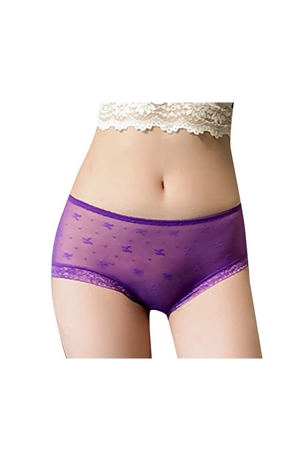 HELLORSOON Culotte Dentelle Femme,Sexy Séduction Ouvertures Provocantes Séduisant Body Lingerie Culotte Coton