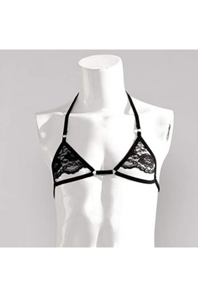 Hellery Soutien-gorge pour Hommes Dentelle sous-vêtements Soutien-gorge sous-vêtements pour, Noir, 75-110cm