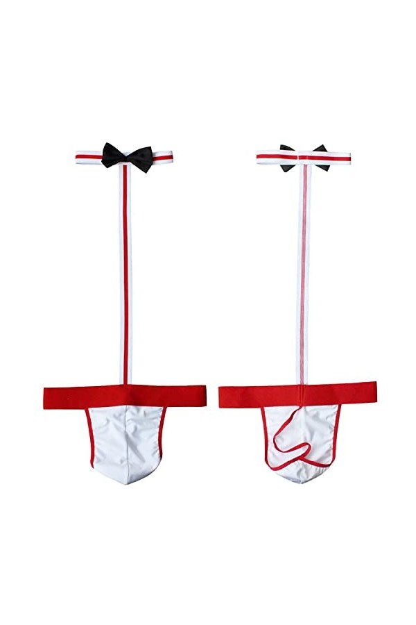 Homme String Sexy Hot Mankini pour Hommes Rouge