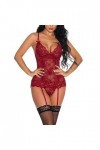 Lingerie Sexy Femme Lingerie Sexy Ensemble Sexy Lingerie Sexy en Dentelle Classique Nuisette Sexy Hot Ouverte Lingerie Sexy E