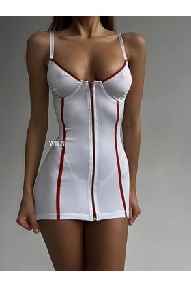 Wiln Lot de 3 lingerie pour infirmière cosplay - Élégant et sexy - Jeu de rôle - Lingerie fantastique - Taille M