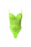 liaddkv -Lingerie Body profond Dentelle Femmes V-Teddy une pièce Lingerie sexy dames Bleu, jaune, S