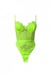 liaddkv -Lingerie Body profond Dentelle Femmes V-Teddy une pièce Lingerie sexy dames Bleu, jaune, S