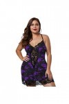 PANPANY Femmes Dentelle Lingerie Profonde col en V vêtements de Nuit sous-vêtements Robe G-String Chemise de Nuit Lingerie In