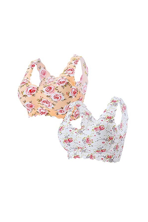 Lingerie Femme Sexy Ensemble Homme Sexy Hot y.2k sous-vêtement en Soie sans Tache imprimé Soutien-Gorge Sexy 2PC Grande Taill