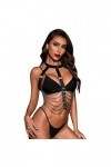 Lingerie Femme Sexy Ensemble Homme Sexy Hot y.2k Femme Sexy Black Leather Bondage vêtements chaîne Corset Costume Sexy Body C