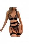 Lingerie Femme Sexy Ensemble Homme Sexy Hot y*2*k Femmes Mode Impression Maille Lingerie Dentelle Lingerie Cinq pièces Ensemb