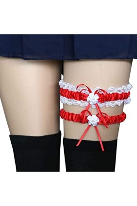 Ceinture Dames Pour Robe De Simple Style Soirée Décoration Fournitures De Mariage Nœud Papillon Dentelle Jarretière Ornements