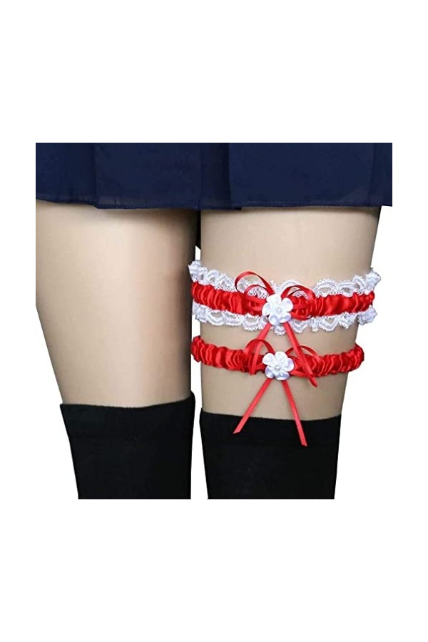 Ceinture Dames Pour Robe De Simple Style Soirée Décoration Fournitures De Mariage Nœud Papillon Dentelle Jarretière Ornements