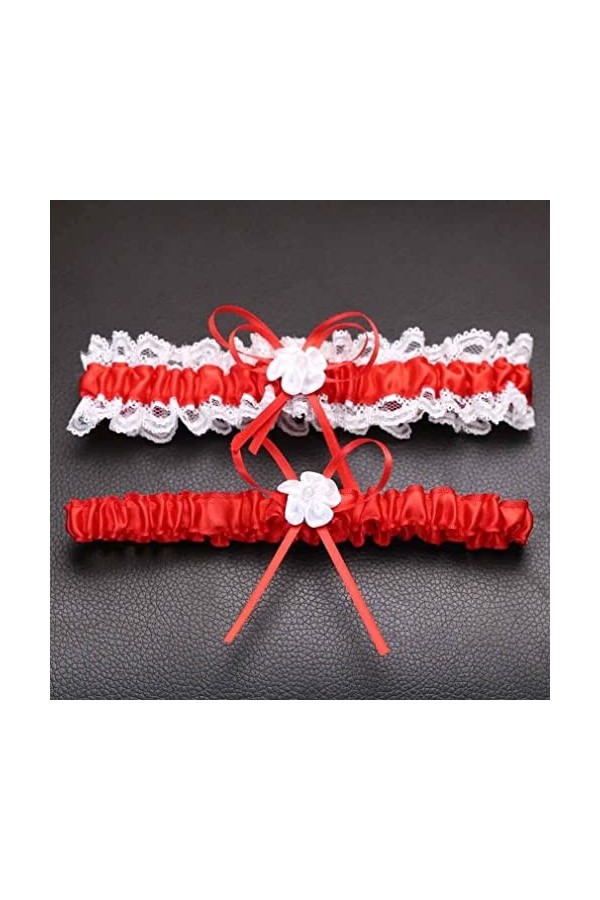 Ceinture Dames Pour Robe De Simple Style Soirée Décoration Fournitures De Mariage Nœud Papillon Dentelle Jarretière Ornements