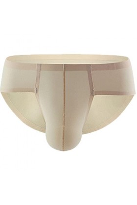 Yorggvel Sous-vêtements sexy à rayures pour homme - Sans coutures - En soie glacée - Respirants - Sous-vêtements érotiques fi