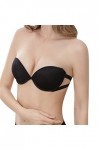 Zannycn Brassière adhésive pour femme - Push Up - Avec armatures - Bralette de sport - Plusieurs couleurs, Noir , L