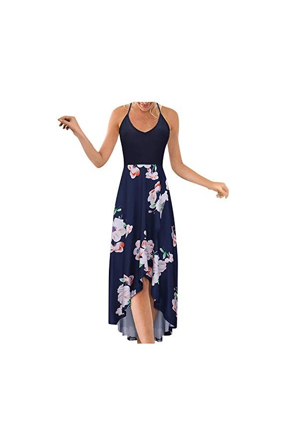 V-Cou sans Sommeil Robe Ouverte Casual Back imprimé pour Femmes Sexy Strap Fashion Robe pour Femmes Robe pour Femmes Sexy Na