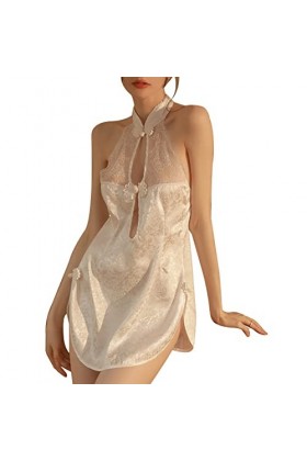 YWSTYllelty Body Femme Sexy Chic sous-vêtements érotiques pour Femmes Sexy Classique Cheongsam rétro Dentelle évidé Chaud Bea