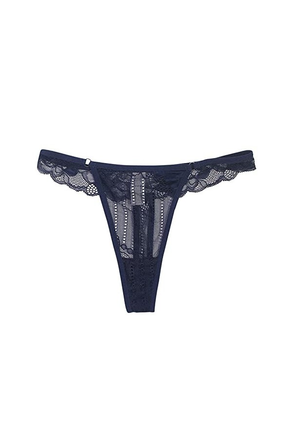 HELLORSOON String Ouvert Femme,Sexy Coquin Dentelle Florale Séduisant String en Dentelle Shorty pour Femme