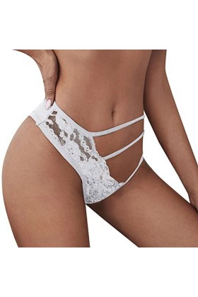 HELLORSOON String Ouvert Femme,Sexy Transparent Dentelle Florale en Dentelle Robe Sexy Slip pour Femme