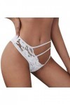 HELLORSOON String Ouvert Femme,Sexy Transparent Dentelle Florale en Dentelle Robe Sexy Slip pour Femme