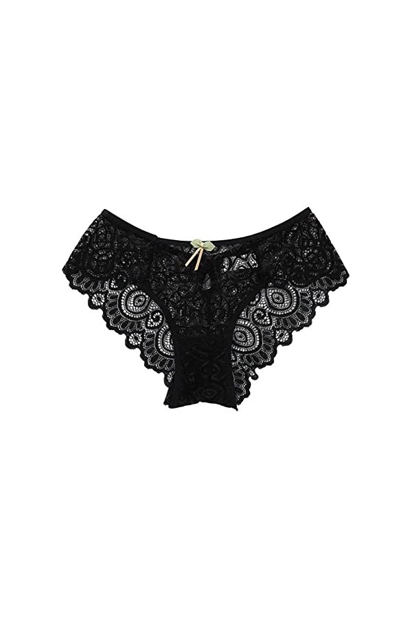 HELLORSOON String Dentelle Femme,Sexy Féminin Ouvertures Provocantes Chaud Body Lingerie Shorty pour Femme