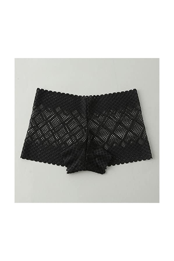 HELLORSOON Slip pour Femme Sexy Respirant en Soie Échancré String Ouvert Transparent Érotique Romantique Pyjama sous-vêtement