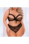 Générique Femmes Plus Size Sexy Hollow Bowknot Soutien-Gorge sans Fil + Slip Lingerie Ensemble de sous-vêtements Menstruelle 