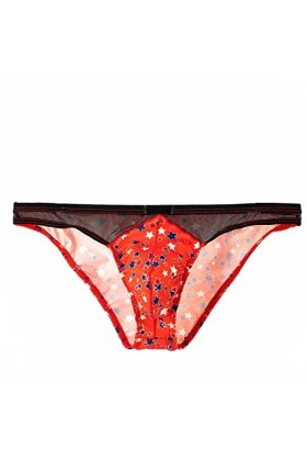 Yorggvel Slip sexuel pour homme - Imprimé étoile - Blocage de couleur - Respirant - Élasticité - Maille transparente - Sous-v