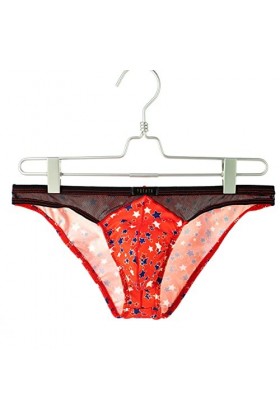 Yorggvel Slip sexuel pour homme - Imprimé étoile - Blocage de couleur - Respirant - Élasticité - Maille transparente - Sous-v