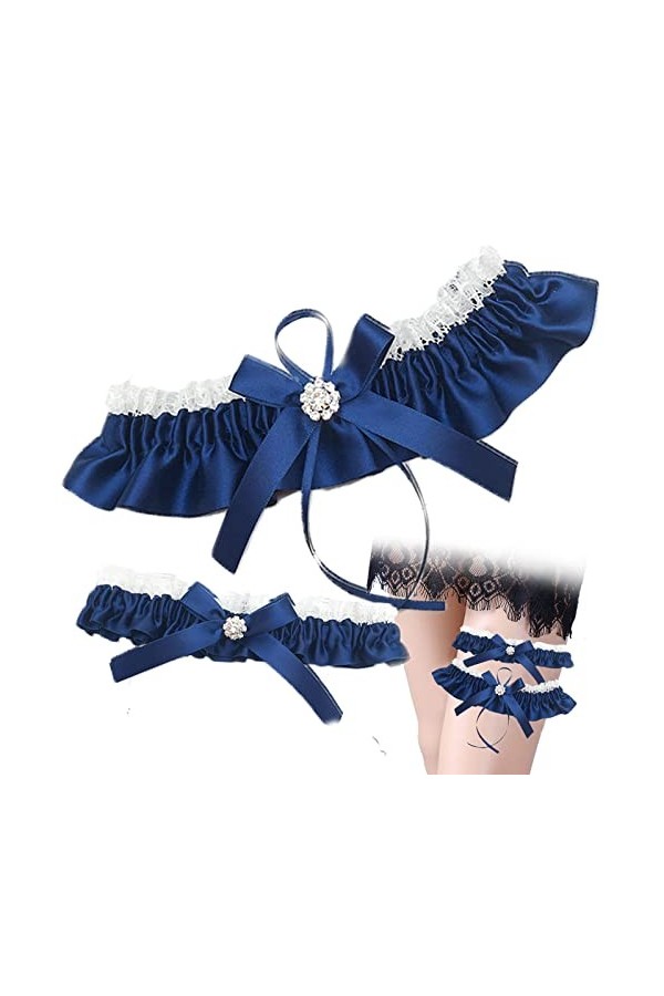 2 Pièces Jarretière de Mariage pour Mariées, Jarretière de Jambe de Dentelle de Mariée, Convient aux Mariées, Demoiselles dH