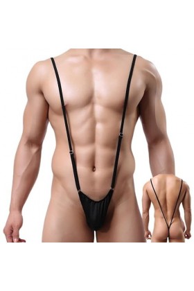 Sous-vêtement sexy pour homme coquine salope réglable bandoulière fantaisie string fantaisie, noir, taille unique