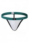 de sous-vêtements Jockstrap sous-vêtement Homme Rayé String Simple Pantalon Homme Tête Maille sous-vêtement Sexy,Blanc,S
